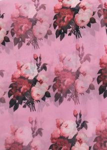 Pink Floral Saree