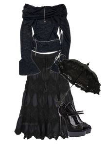 gothic emo off shoulder lace asymmetrical top