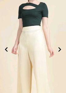 Cream Wide Leg Pants