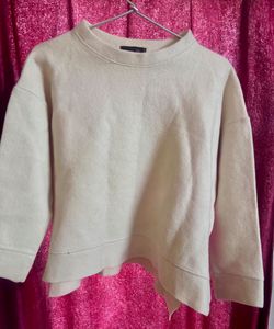 Oversized Gen-Z Beige Sweatshirt