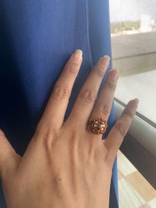 Banarsi Copper Wire Ethnic Flower Ring