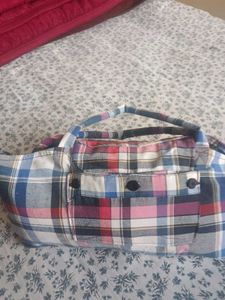 Unique Plaid Upcycled Shirt Bag