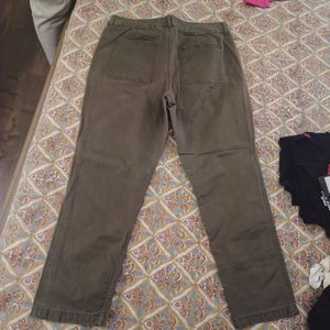 Olive Green Straight Leg cargo Pants