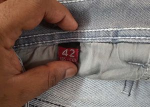 Wicked Stitch Denim Shorts for Men | Size 42