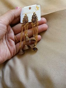Peacock Jhumka Earrings