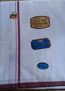 Cotton Khadi Cow Brand Dhoti / 4 Pieces