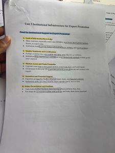 India’s International Trade Notes