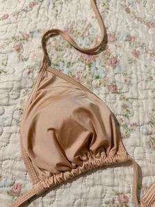 Beige/goldenish Bikini Set