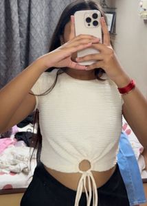 Textured Crop Top
