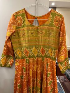 Elegant Ethnic Gown - Patola print.