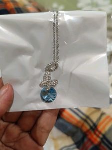 Swarovski Crystal Blue Butterfly Pendant