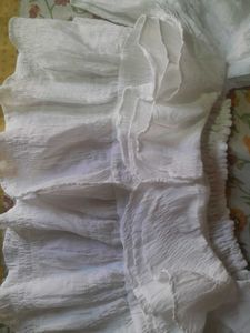 Ruffled Sleeve White Top