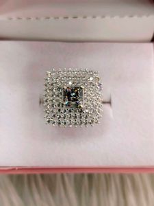 Sparkling Square Cocktail Ring
