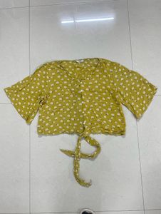 Floral Tie-Front Top