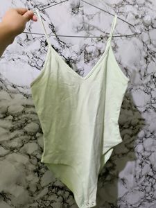 Forever 21 Pistachio Sleeveless Bodysuit