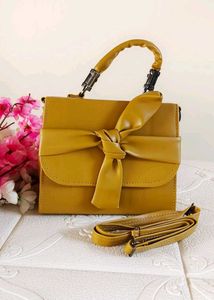 Yellow Bow Handbag