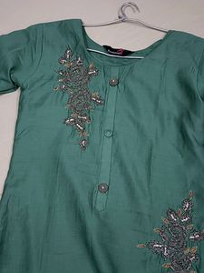 Light Olive Green Coloured Kurti .