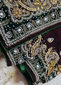 ❤️Beautiful Work Saree 💖 🥻