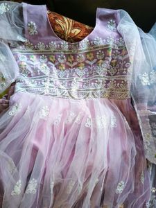 Net Gown Heavy Embroidery