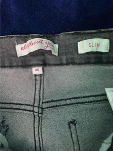 charcoal Grey slim fit jeans