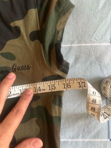 Guess Camouflage Sequined Back T Shirt