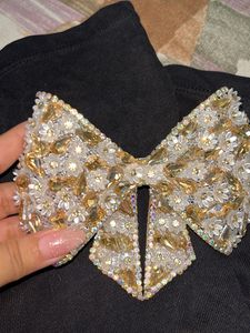 Beaded Bow Hair Clip
