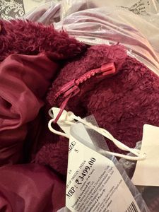 Maroon Faux Fur Jacket