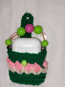 Crochet Beaded Mini Earbud Cover 🌸