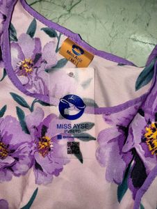 Floral Print Cape Top