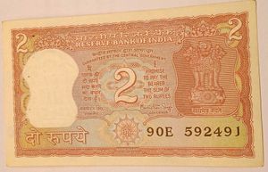 ₹2 Full Tiger Manmohan Singh Signed UNC Note