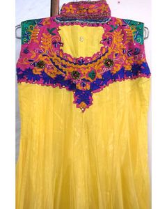 Patterned anarkali Yellow Dress 🟡
