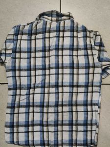 Blue &amp; White Checked Shirt