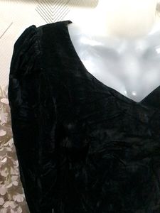 Beautiful Winter Velvet Dress Large Size