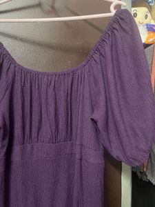Purple Off-Shoulder Dress