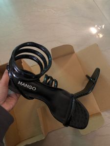 MANGO Croc Strappy Heels