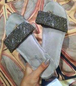 Soft Rhinestone Flat For Women
