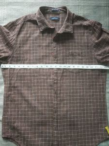 Highlander Brown White Check Shirt