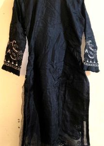 Black Embroidered Pakistani Suit