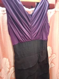 Ruched Purple Mini Dress