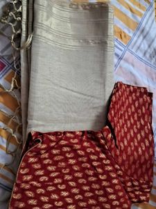 Elegant saree withTassels with stitched blouse