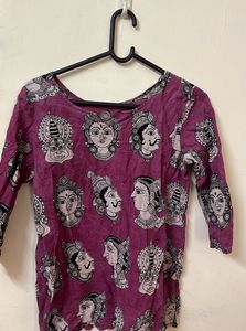 Printed Purple Blouse
