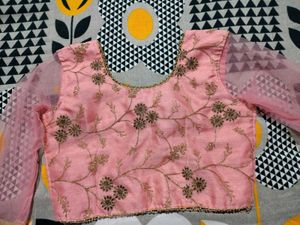 Pink Embroidered Lhenga Choli