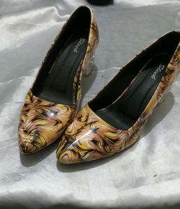 Printed Belly In Crystal Heels