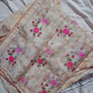 Elegant Cream &amp; Gold Kurti