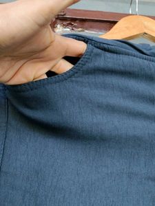 woollen Navy Blue slim pants