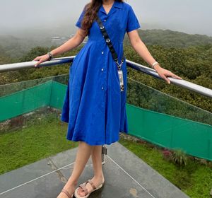 Blue Shirt Dress