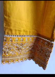 Elegant Yellow Embroidered Kurta Set