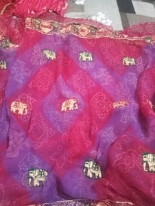 Ethnic Bandhej Saree