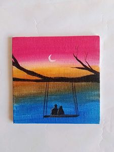 3mini Canvas Painting (HAND-PAINTED)