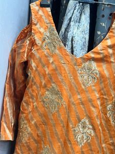 Orange Color Plazo Suit